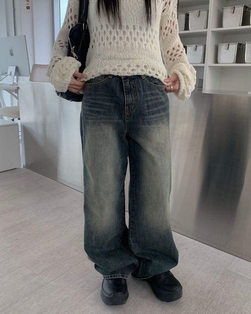 サイドステッチデニムパンツ