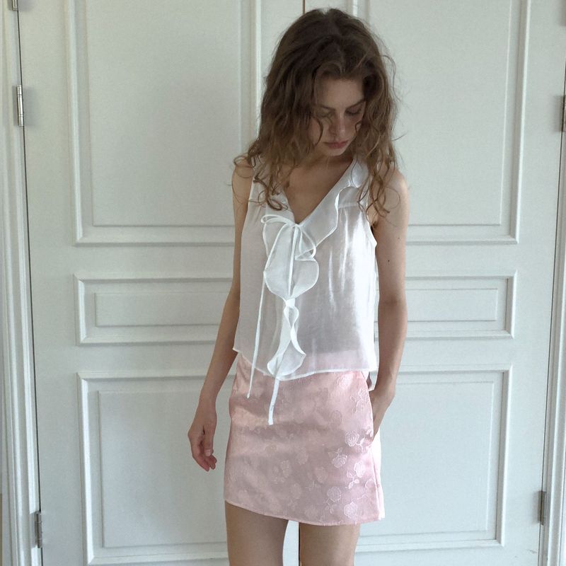 Passionate ruffle blouse (white)