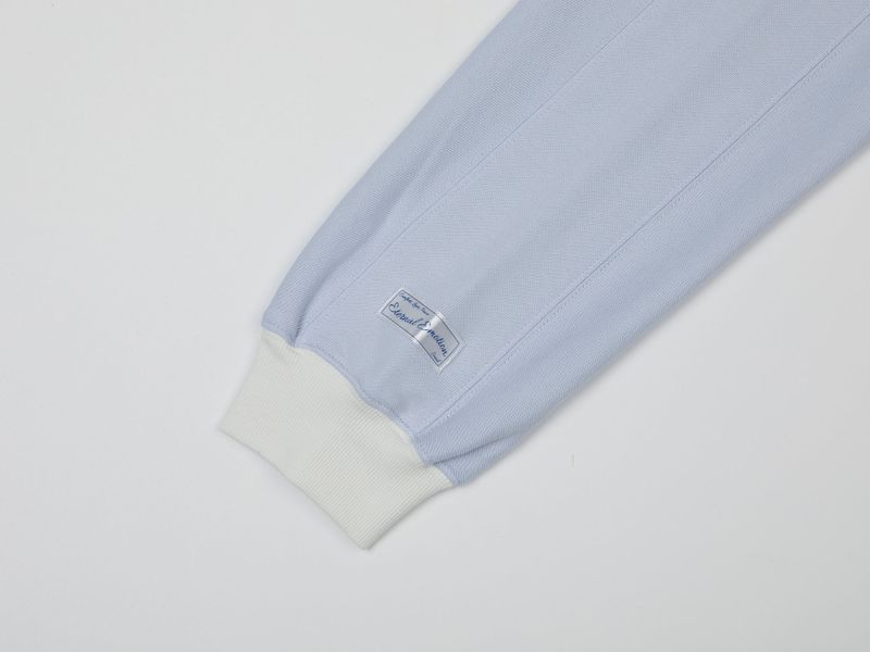 CONTRAST REGLAN CROP SWEATSHIRTS (LIGHT BLUE)