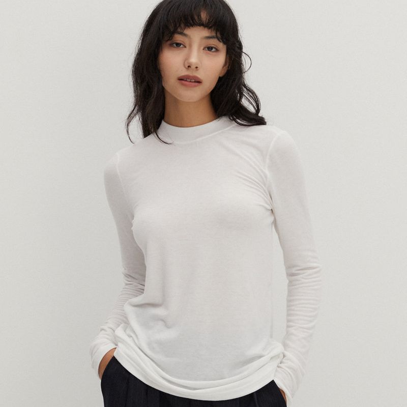 RAVEROUS(レイバロス)の「Wool Like Basic T-Shirts White(Tops)」
