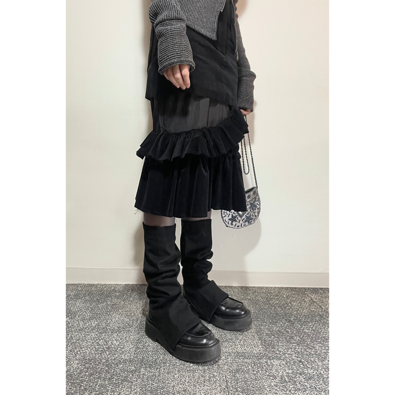 FRILL MIDI SKIRT
