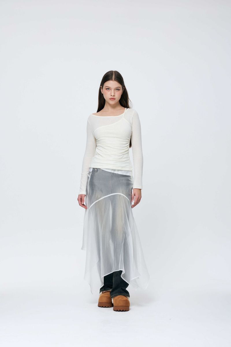 MUREN SHIRRING TOP / IVORY