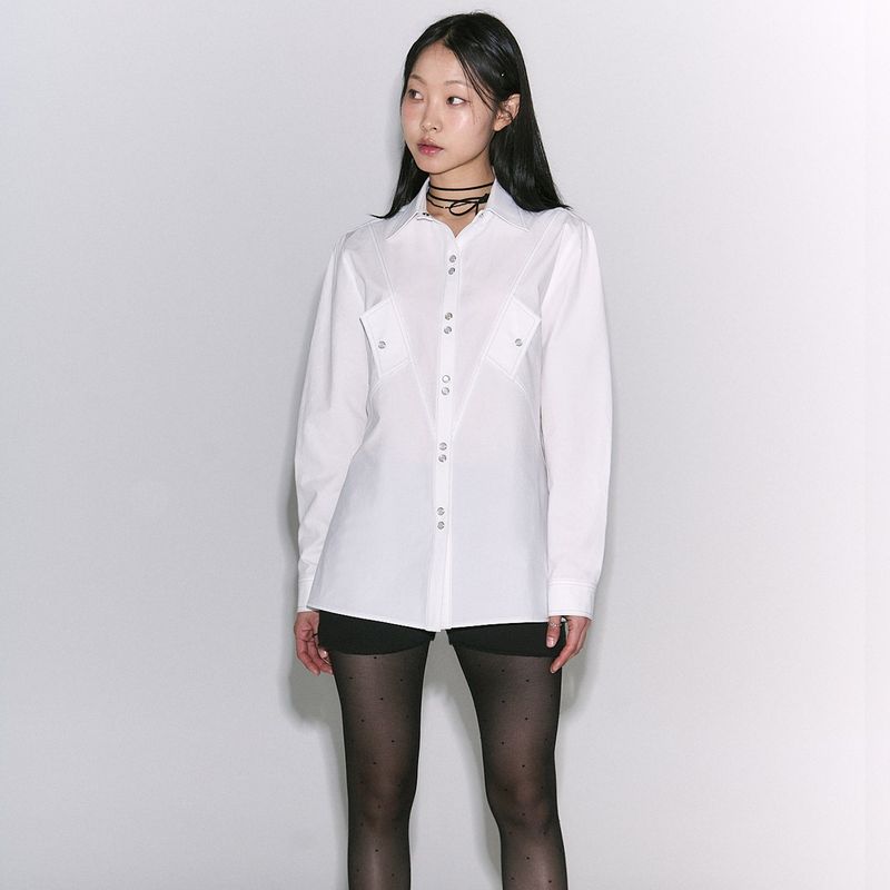  Two Pocket Western Shirt [white]