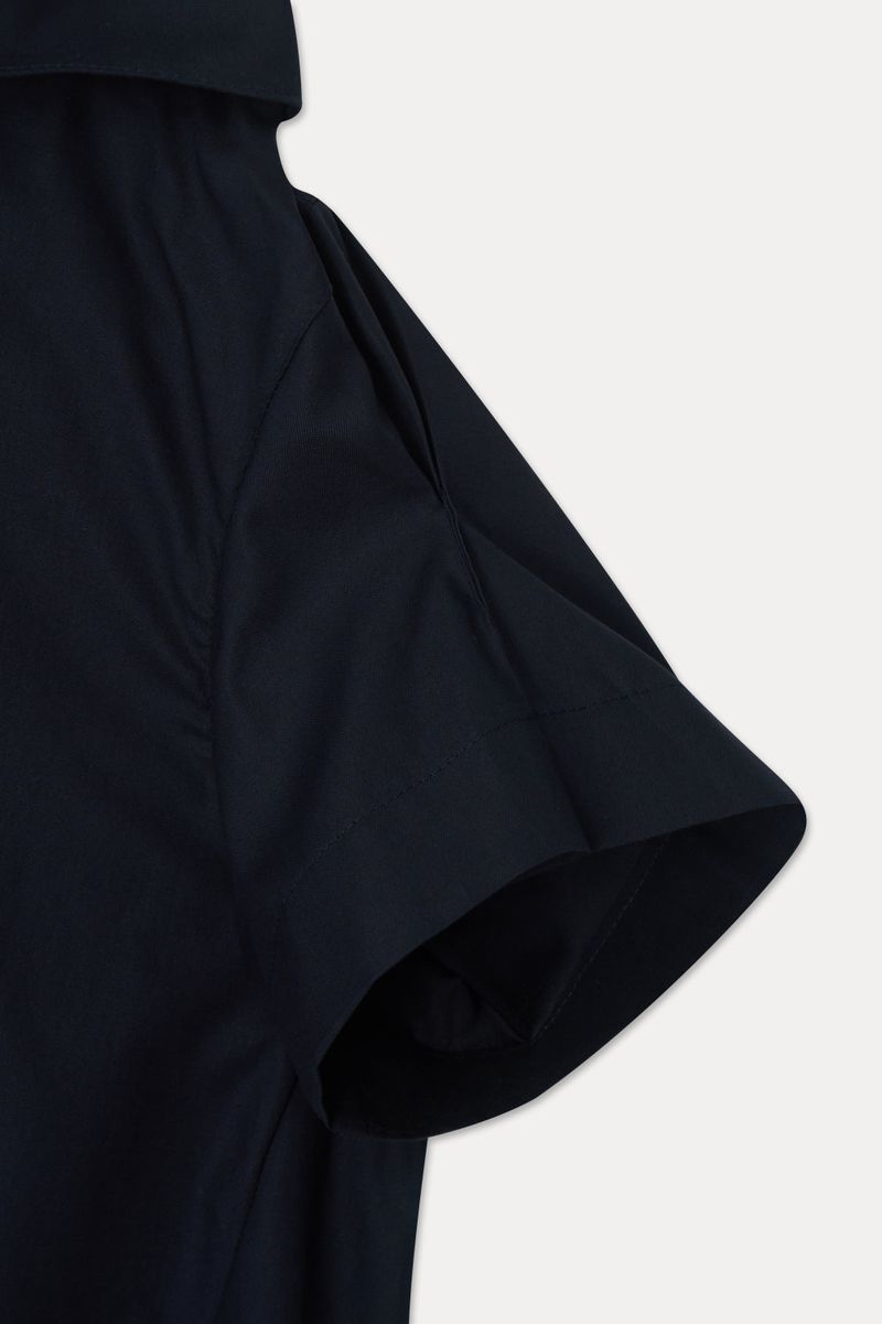 LOOSE OFF-SHOULDER SHIRT_NAVY