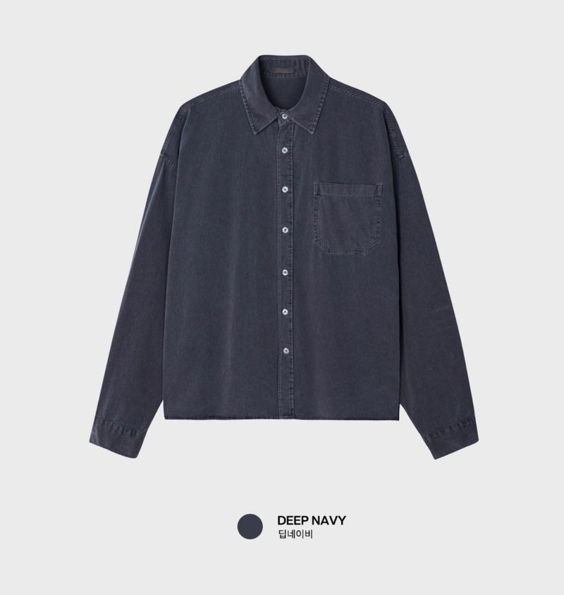 Look Wonder Ant Daily Pigment Semi-Crop Twill Shirt