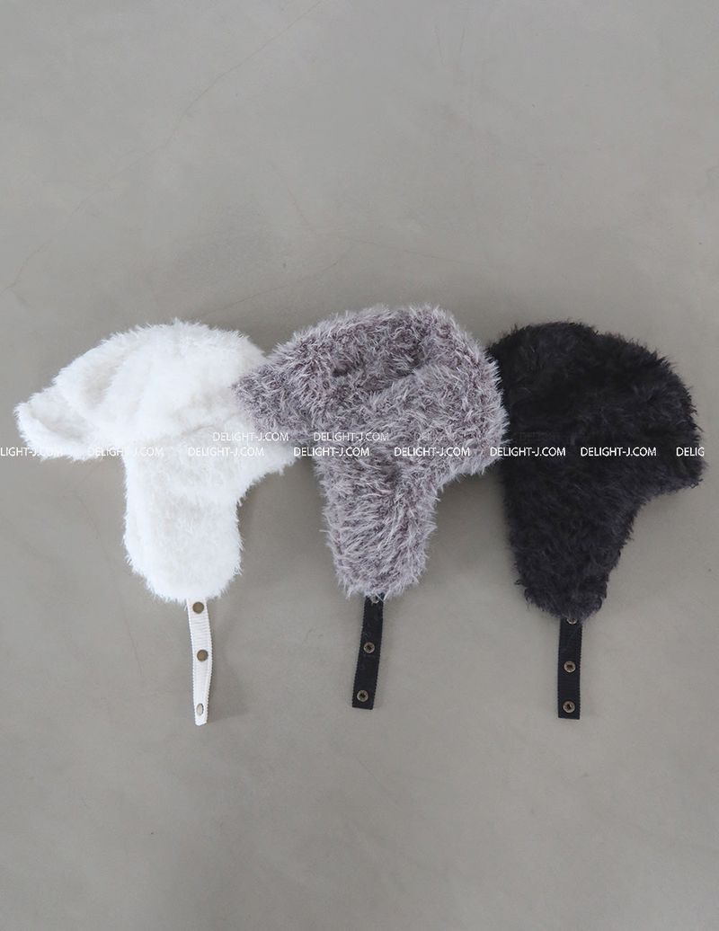 Earrings Roll Up Fur Truffer Hat