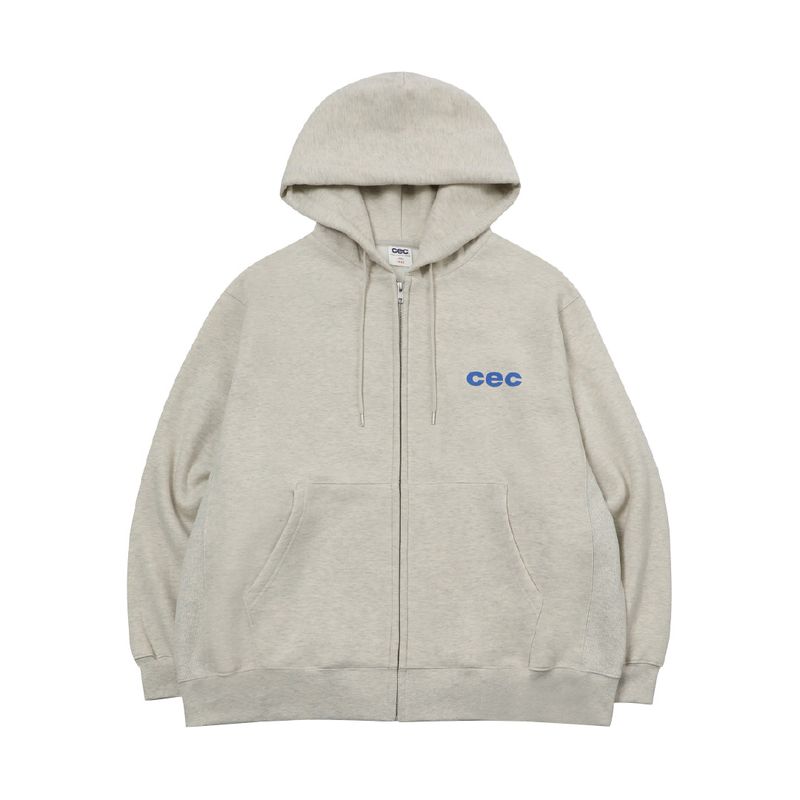 CEC ZIP-UP HOODIE(OATMEAL)