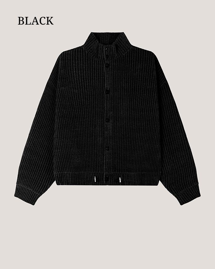 (UNISEX) ベロア ハイネック カーディガン