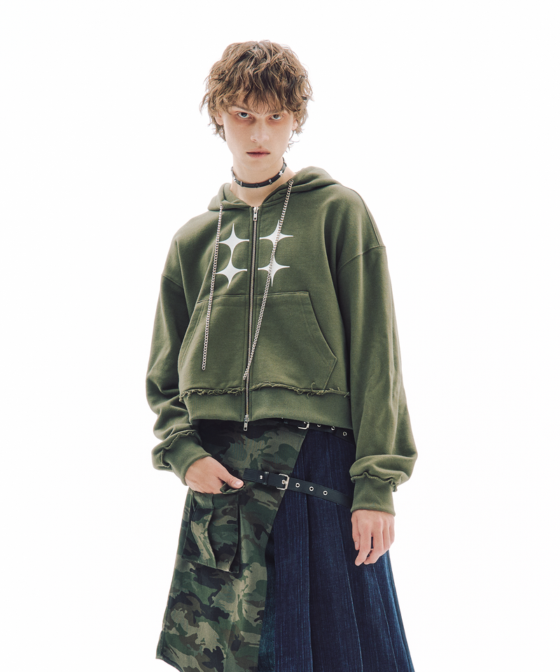 TRIP SHOP（トリップショップ）の「PUNK SLASH ZIP-UP HOODIE（Tops）」