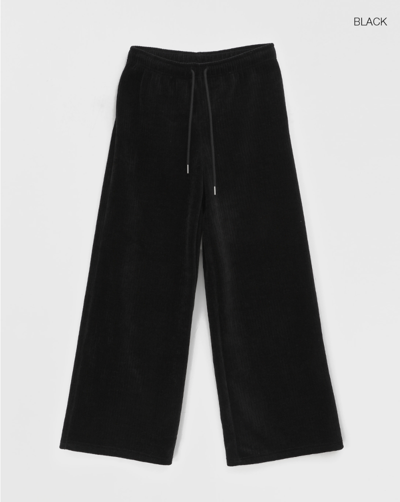 [MADE] Wolfin Belloa Ribbed Wide Banding Pants