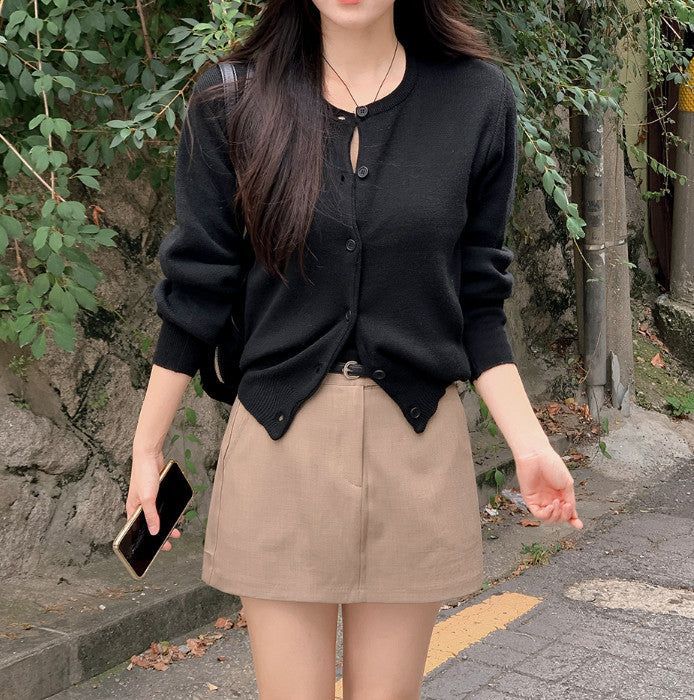 PN Basic Round Knit Cardigan (10color)