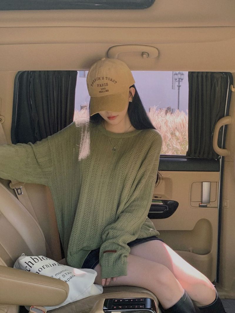 [Bellide made] Caramel Loose Fit Long Round Knitwear