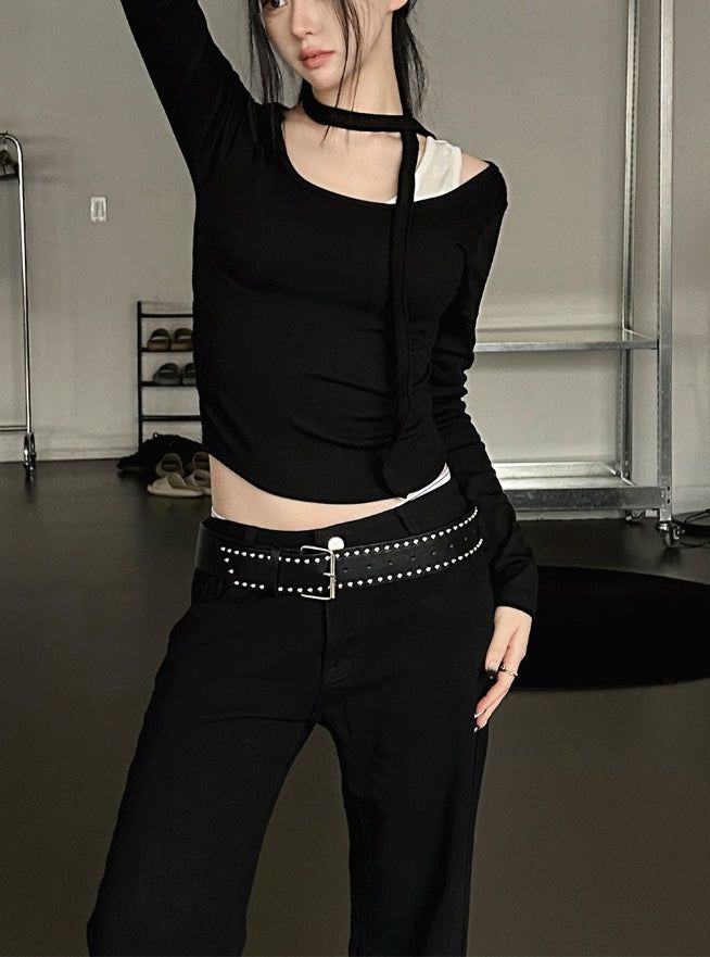 Uneven Strap Top