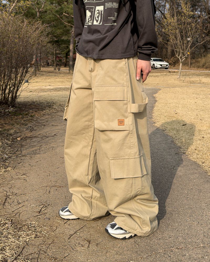 Utility Patch Wide Cargo Pants