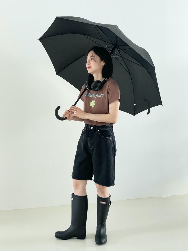 Dark blue half-pants