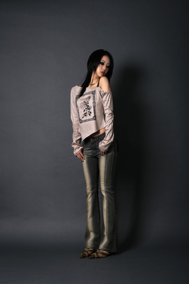 CORSET HIGHLIGHT BOOTS CUT DENIM #DUST