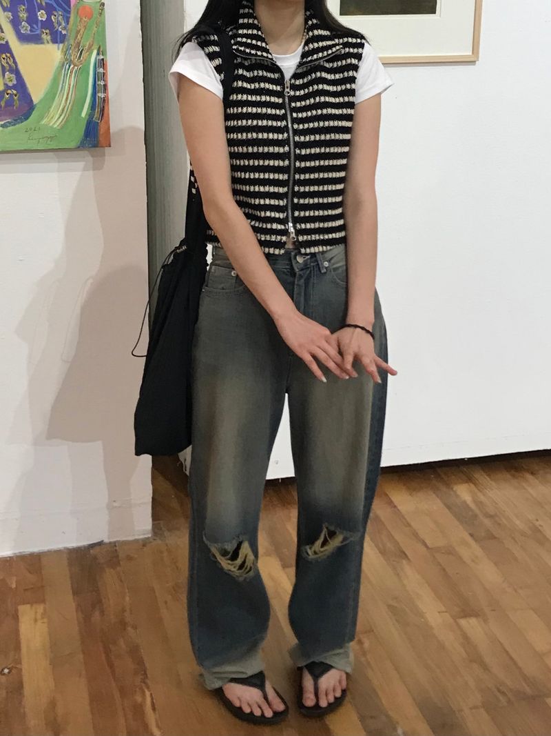 Nismo stripe knit vest