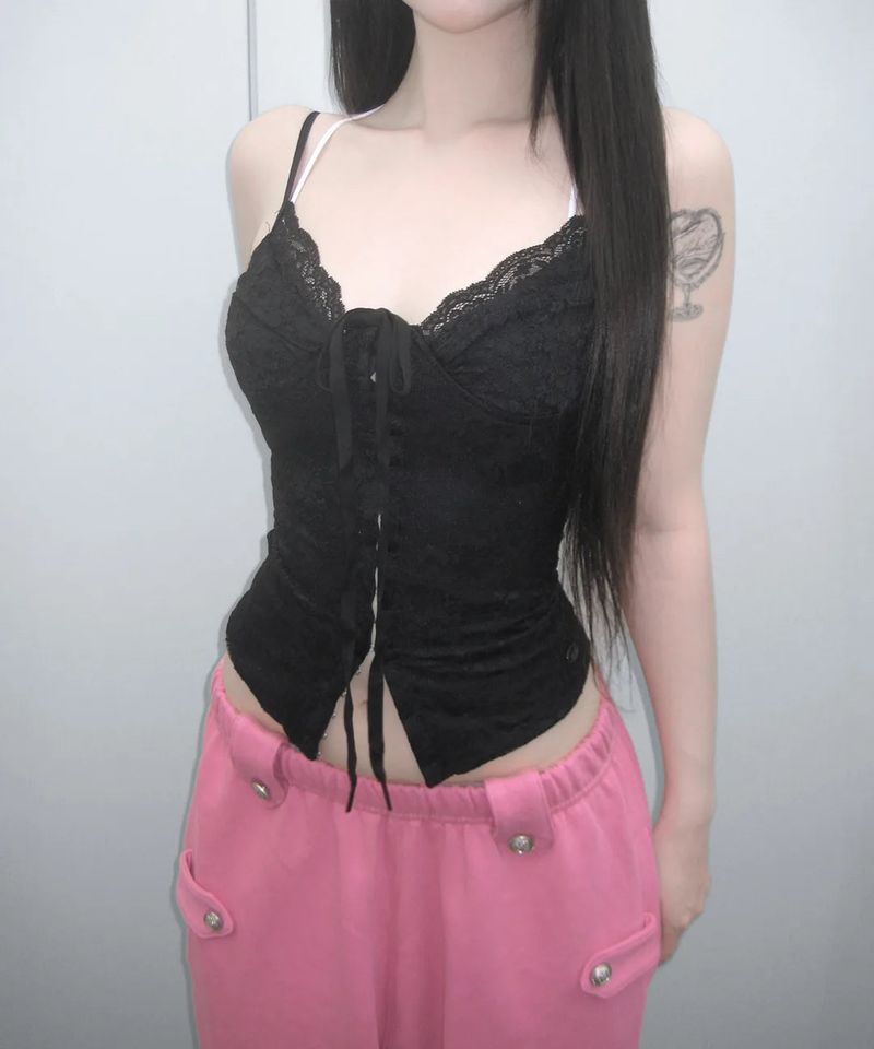 lover lace corset top (4colors)