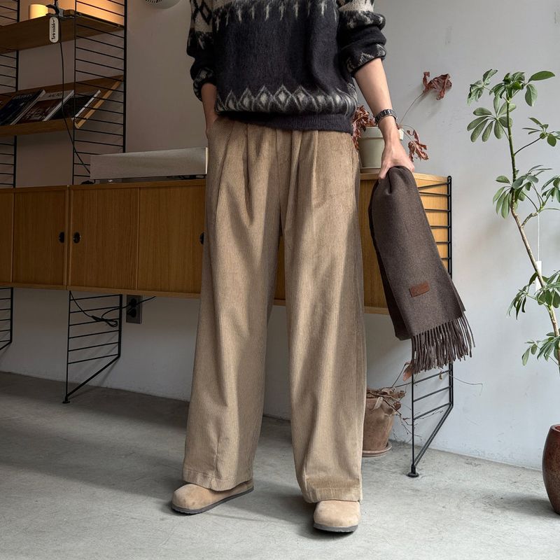 lemenne(ルメンヌ)の「LMN Eco Corduroy Pintuck Wide Pants (4 colors)(Pants)」