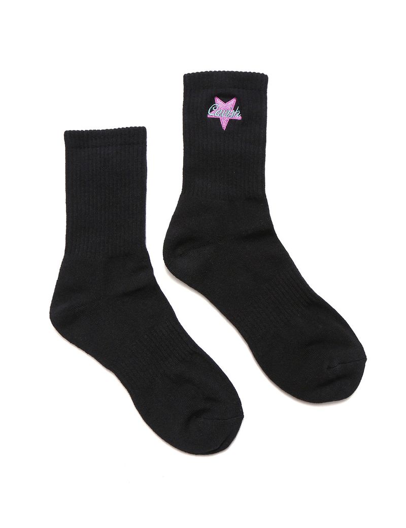 cavish（カビシ）の「REVERSE STAR SOCKS BLACK(CV2CFUAB83A)（Fashion Accessories）」