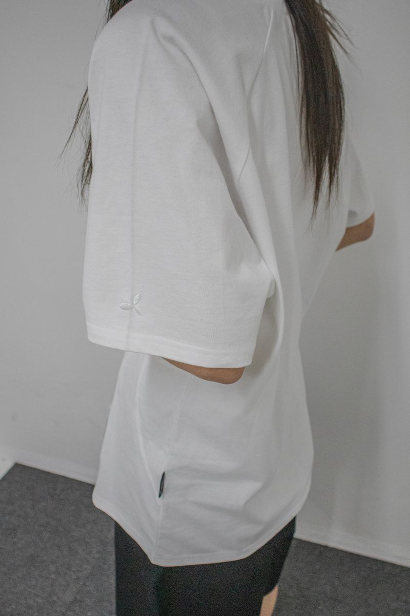 Side Panel Raglan Tee White