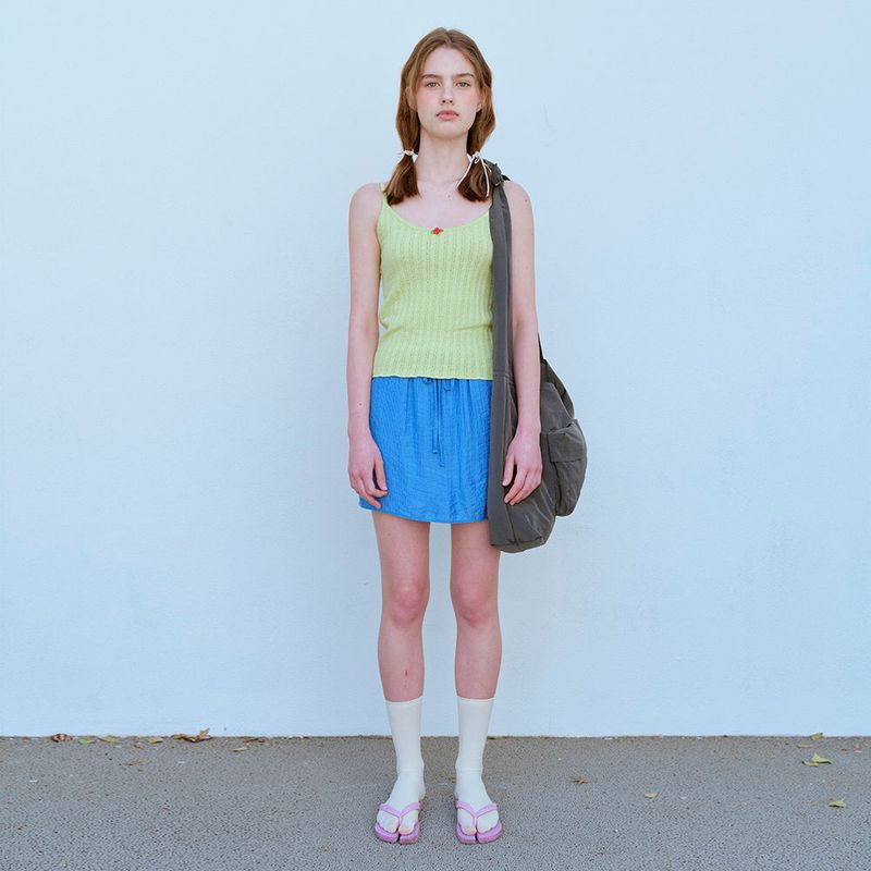  ROSE SLEEVELESS TEE, SUNNY LIME