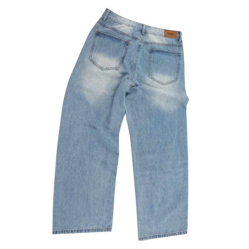 Light washing denim pants