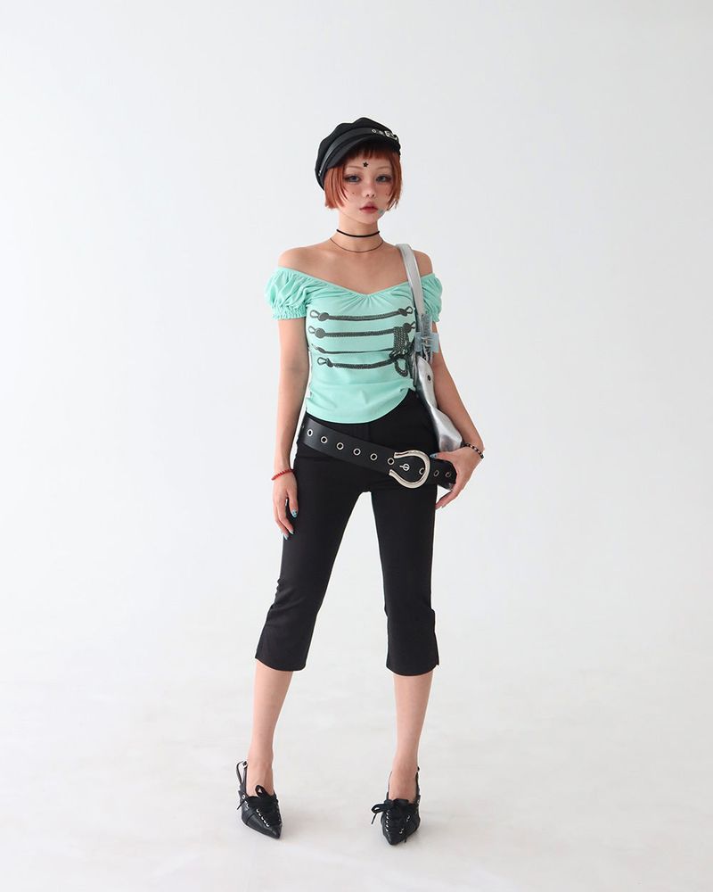 Capri leggings Slit Capri pants