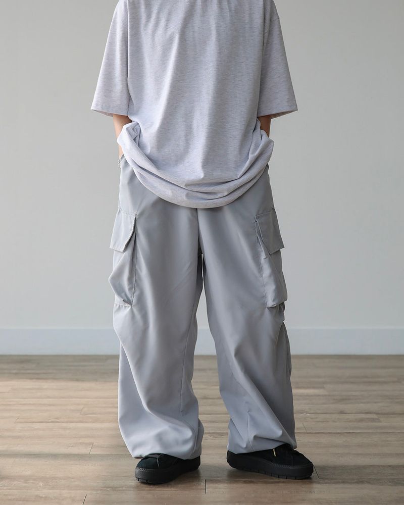 THIN WIDE CARGO PANTS