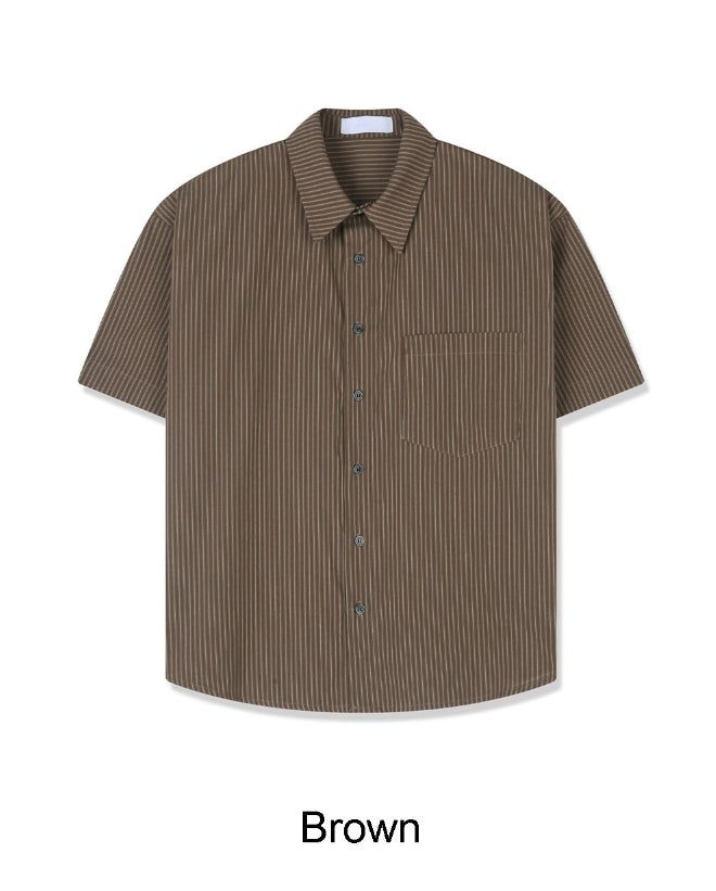 Tay striped crop shirt