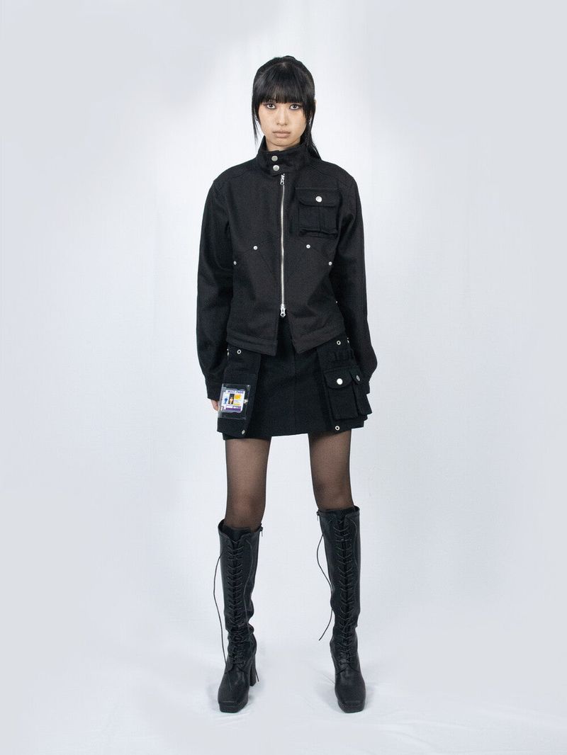 Circle Denim Jacket (Black)
