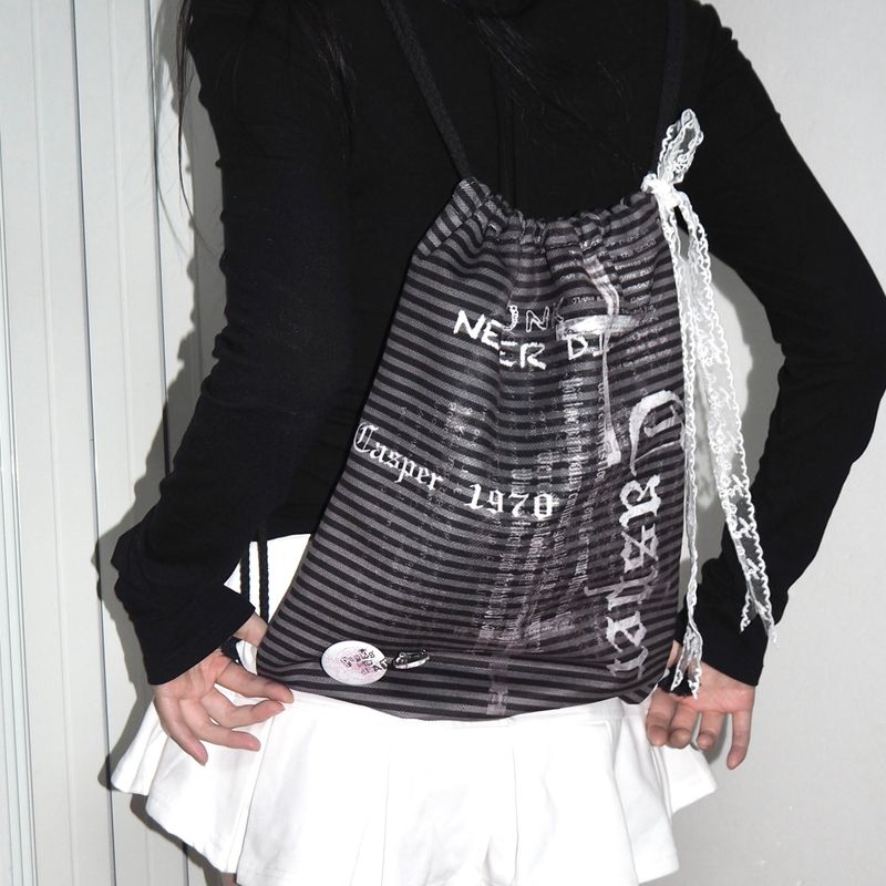 Punk Backpack Bag [Black]