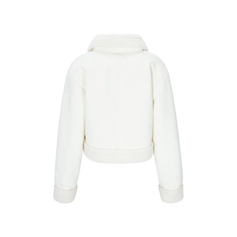 FLUFFY SHEARING COAT-IVORY
