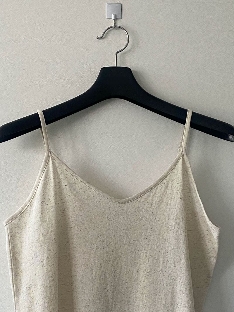 Natural linen sleeveless