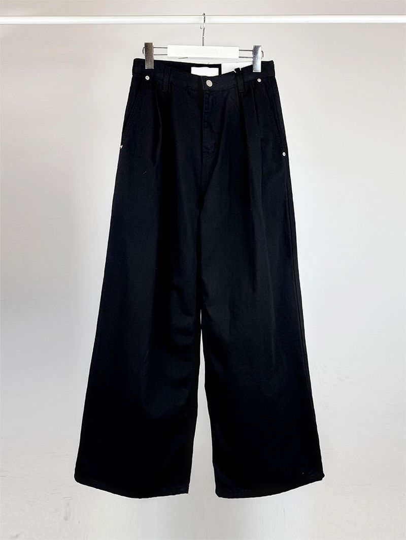 SLAB PINTUCK WIDE JEANS (3C)
