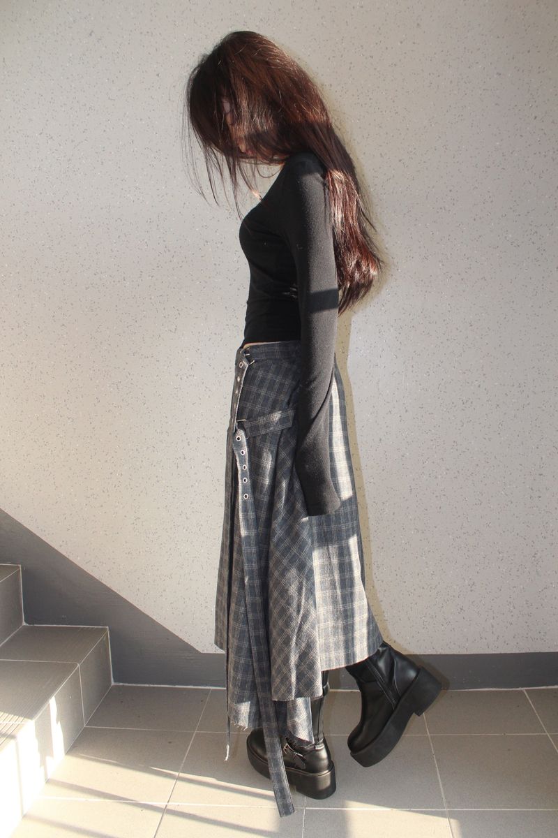 unbal wrap skirt