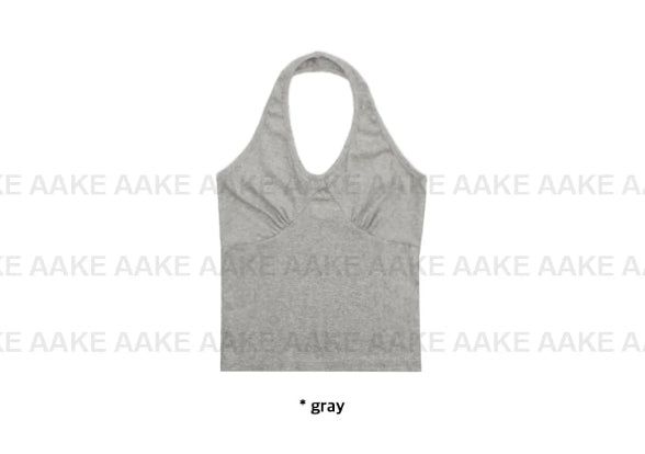 SHIRRING HALTER TOP