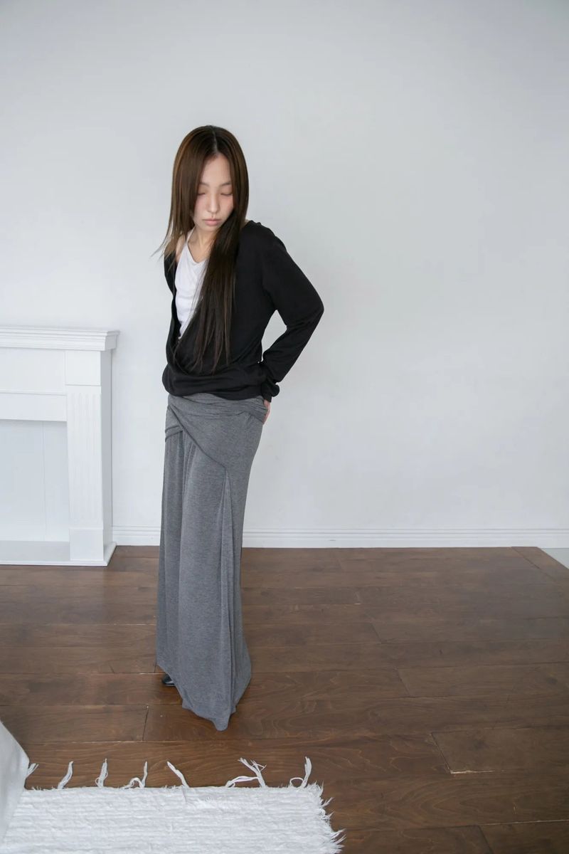 cross wrap banding skirt(2colors)