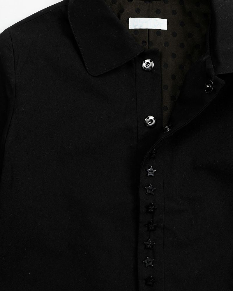 Stars Shirt Jacket Black