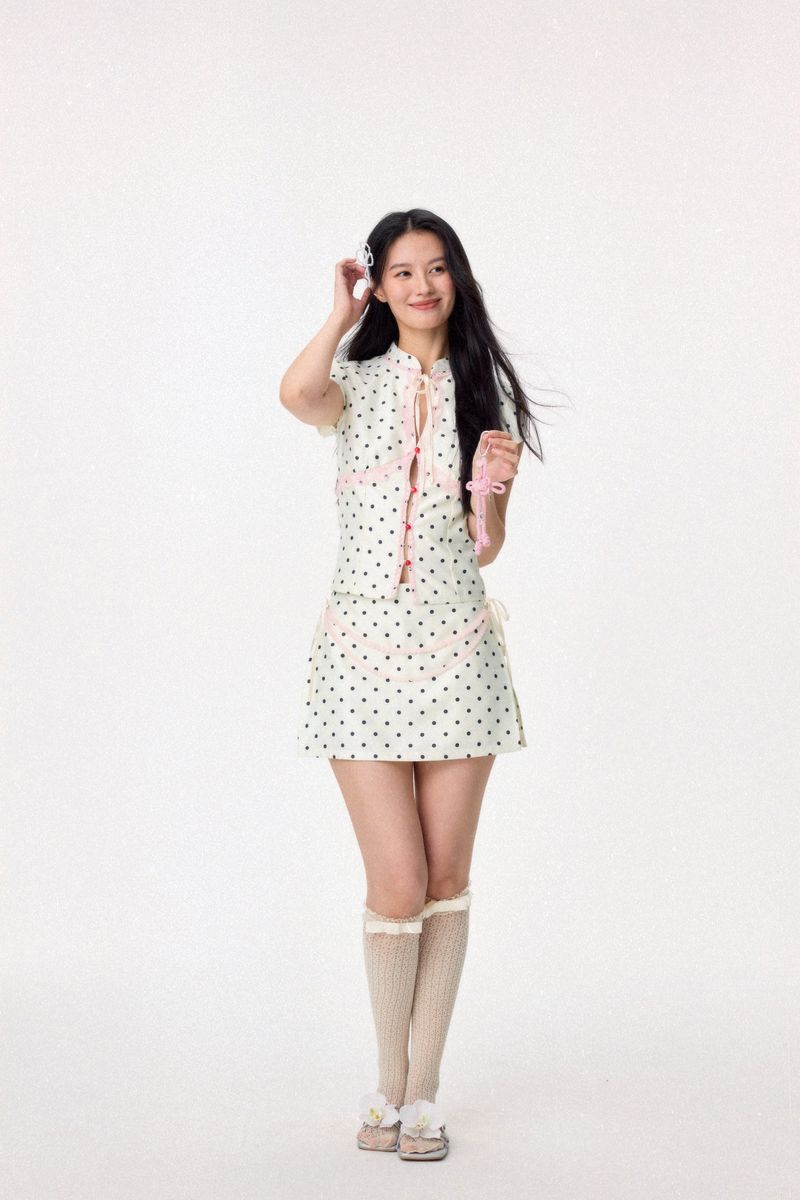 Sweetheart Cheongsam Top (White)