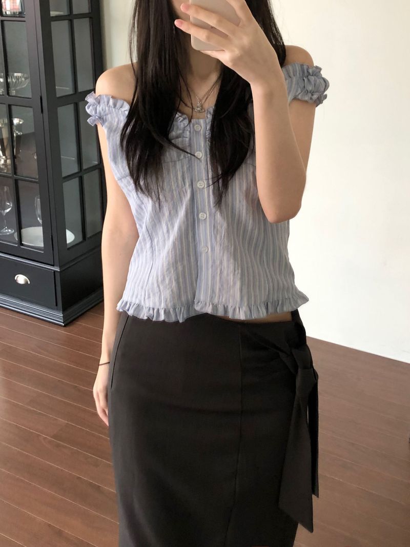 Flue Stripe Blouse (2 colors)