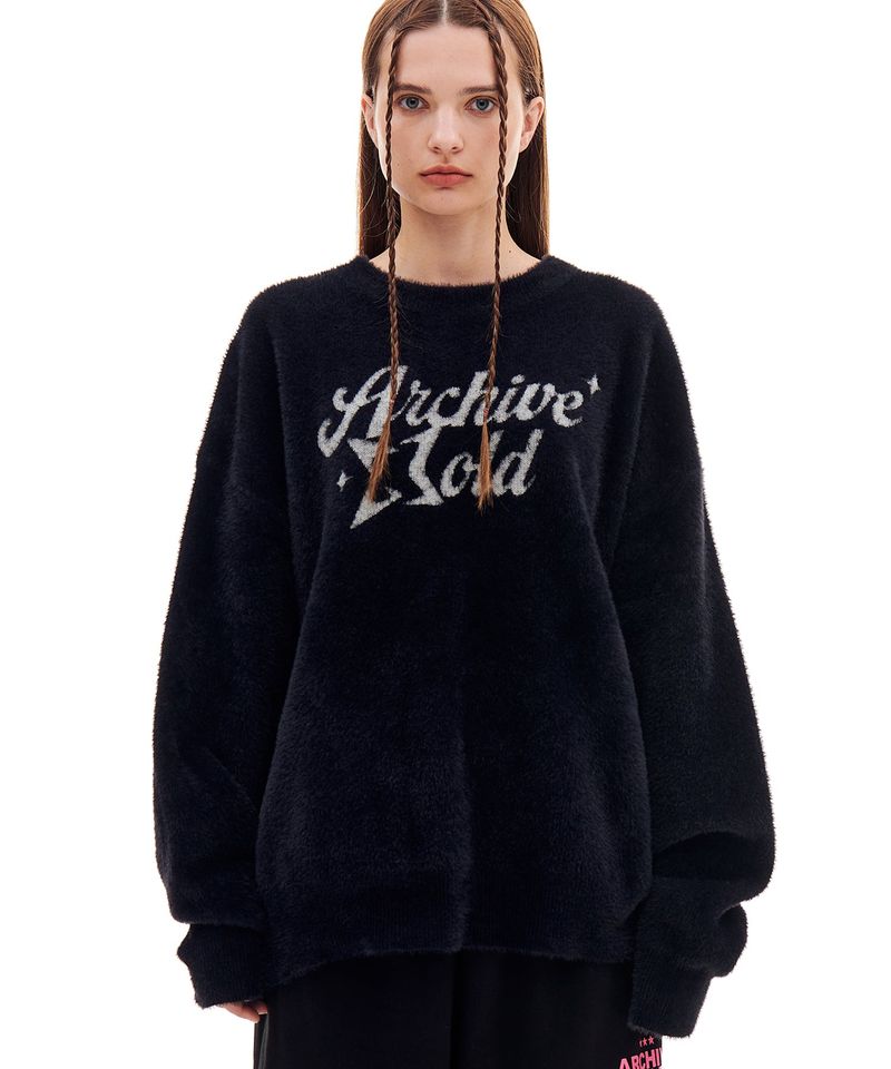 ARCHIVE BOLD（アーカイブボールド）の「HAIRY STAR LOGO KNIT (BLACK)（Tops）」