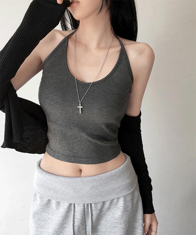 JASMINBELL(ジャスミンベル)の「Eron Halter Neck Strap Tank Top(Tops)」