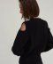 SHOULDER CUT OUT KNIT_BLACK