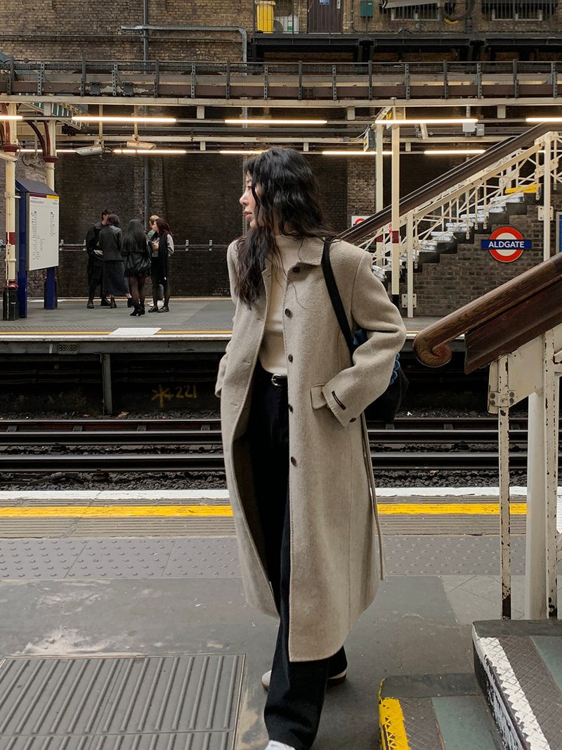 [MADE] Elton Stitch Wool Handmade Long Coat