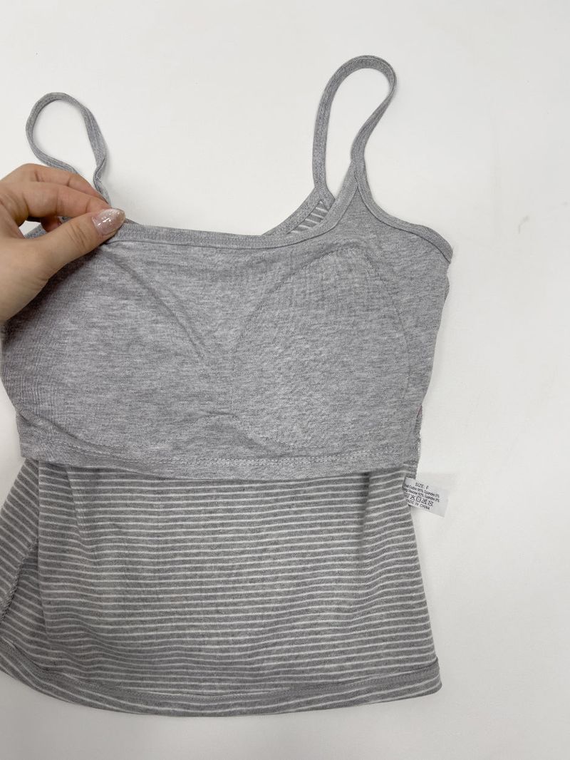 Stripe Bra Top Sleeveless