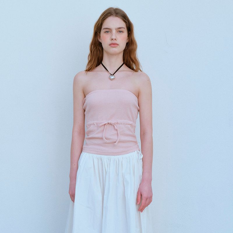 FUN FROM FUN(ファンフロムファン)の「 WAFFLE TUBE TOP, PINK(Tops)」