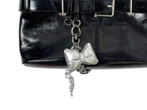 Hard Square Leather Belt Shoulder Bag