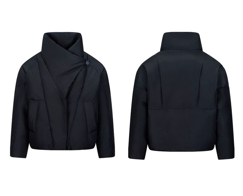アシンメトリック パファー ジャケット