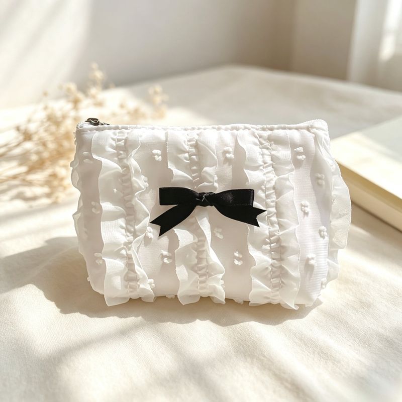 1+2 Lace Ribbon Mini Coin Pouch